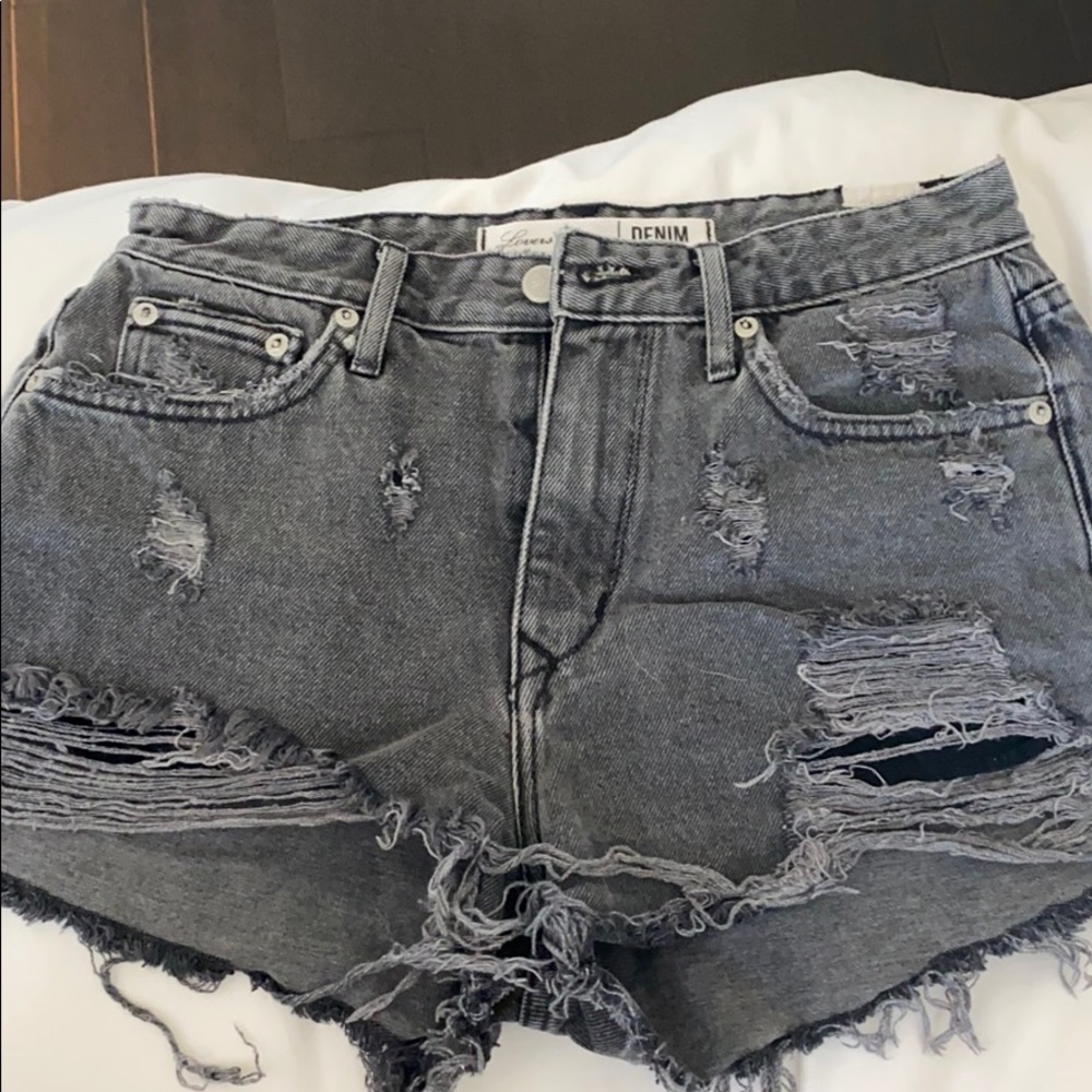 Black Denim Shorts